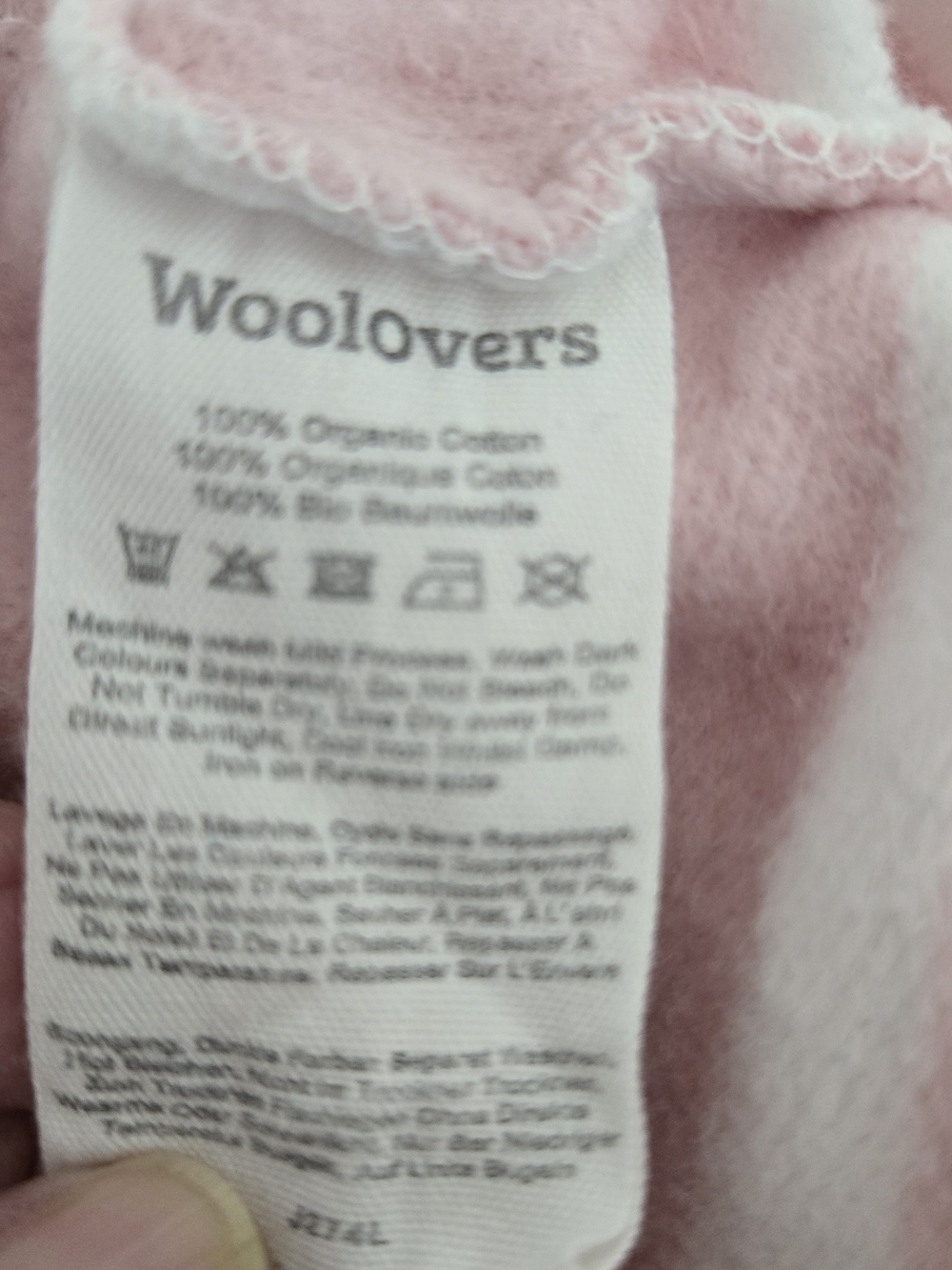 Woolovers Pink & White Striped Half-Zip Pullover Size S - Picture 10 of 11